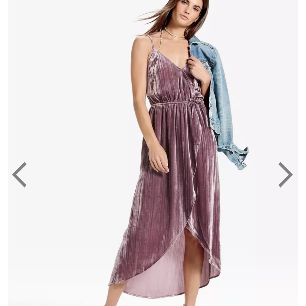 Lucky brand purple velvet dress